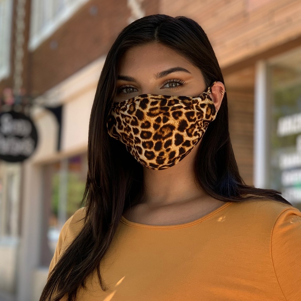 Leopard Print Mask - Picture 2 of 2